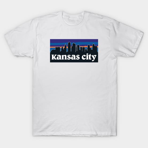 Kansas City Skyline T-Shirt by bellamuert3